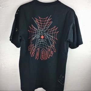 Sic N Crazy Spider Shirt Black custom paint